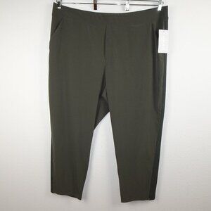 Athleta Brooklyn Ankle Pants Women's Plus Size 26 Green Stretch Activewear